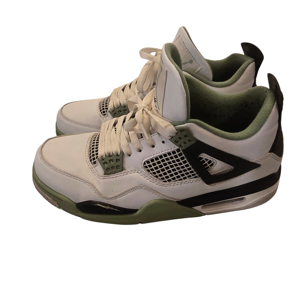 White and Green Sneakers
